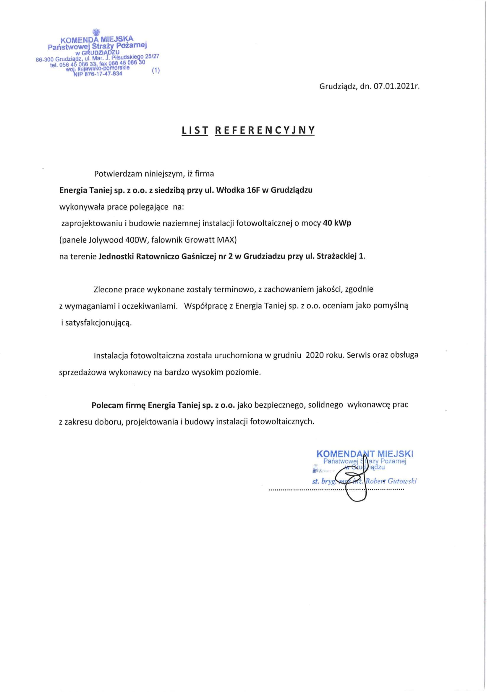 Państwowa Straż Pożarna w Grudziądzu