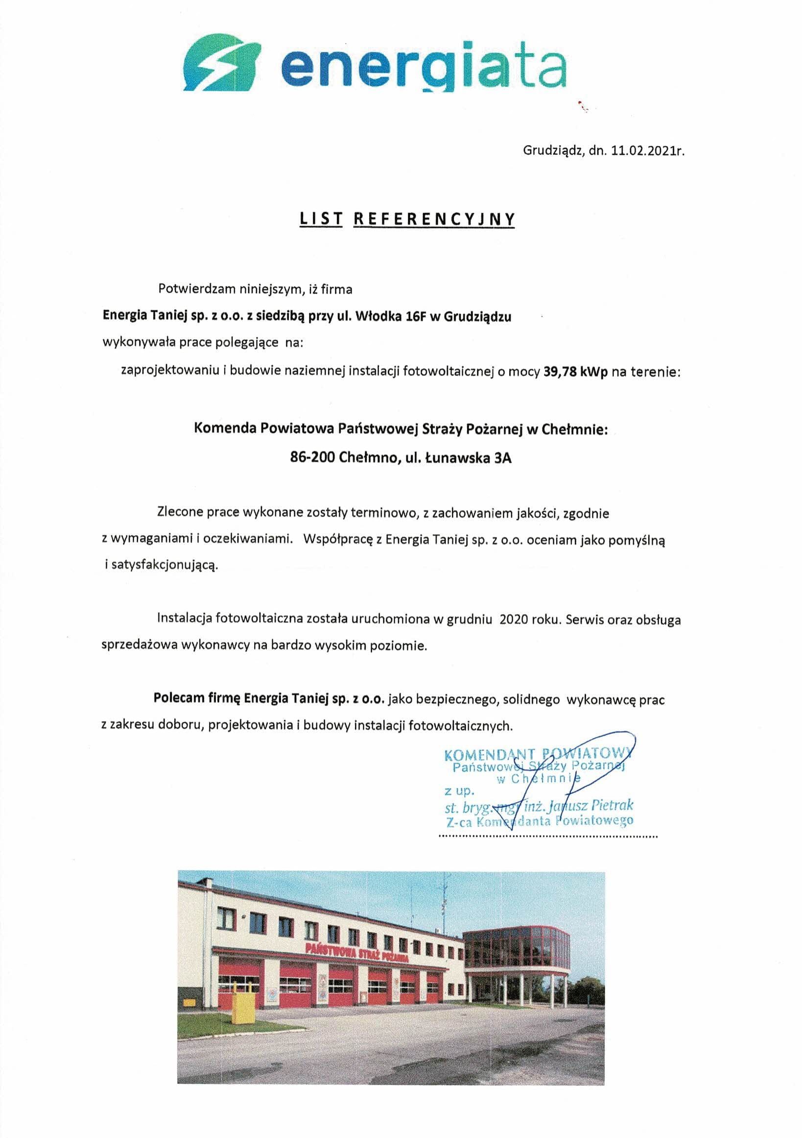 Państwowa Straż Pożarna w Chełmnie